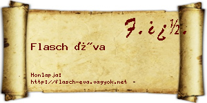Flasch Éva névjegykártya